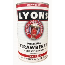 Strawberry Double Strength Shake Syrup Lyons 6/#5 Cans